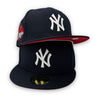 New York Yankees 99 WS 59FIFTY New Era Navy Fitted Hat Red Bottom