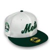 Opening Day Mets New Era 59FIFTY White & Emerald Green Hat Snow Gray Botton