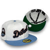 Tigers New Era 59FIFTY White & Radiant Blue Hat Green Botton