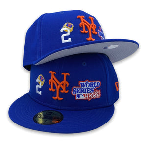 New York Yankees X New York Mets X Red Icy Blue Bottom 2000 Subway Series  New Era 59Fifty Fitted Hat