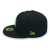 NY Yankees Basic New Era 59FIFTY Black & Neon Green Fitted Hat