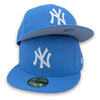 NY Yankees Basic New Era 59FIFTY Sky Blue Fitted Hat