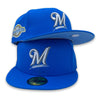 Frozen Blue Coll. Brewers New Era 59FIFTY Snapshot Fitted Hat Baby Blue Bottom