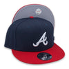 Atlanta Braves Basic 9FIFTY New Era Navy & Red Snapback Hat