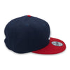 Atlanta Braves Basic 9FIFTY New Era Navy & Red Snapback Hat