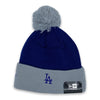 Dodgers Buttons Coll. New Era MLB Sport Navy & Gray Knit Hat