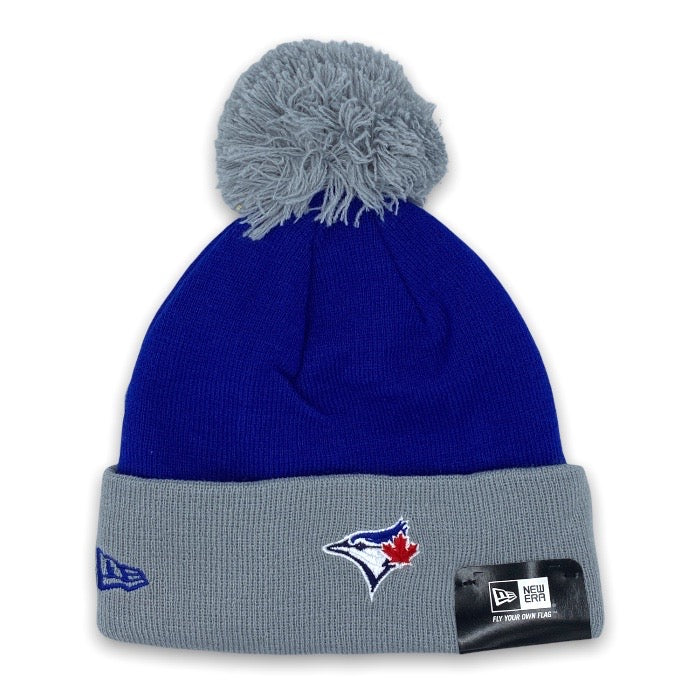 Blue Jays Buttons Coll. New Era MLB Sport Blue & Gray Knit Hat