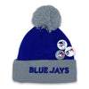 Blue Jays Buttons Coll. New Era MLB Sport Blue & Gray Knit Hat