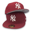 New York Yankees Basic 59FIFTY New Era Cardinal Hat