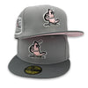 Pink Glazed Coll. Cardinals New Era 59FIFTY Gray & Graphite Hat Pink Bottom
