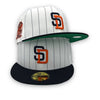 Pinstripe Strike Coll. Padres 25th Anniversary Season New Era 59FIFT Hat Green UV