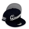 Queens NY 9FIFTY New Era Navy Snapback Hat Grey Bottom