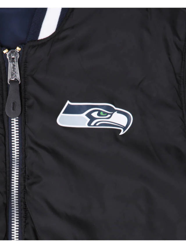 Seattle Seahawks x Alpha x New Era Reversible Bomber Jacket – USA