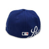 Side Split LA Dodgers New Era 59FIFTY Blue Hat Green Bottom