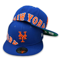 Side Split NY Mets New Era 59FIFTY Blue Hat Green Bottom – USA