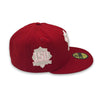 Silver Roses 3 Pack Atlanta Braves New Era 59FIFTY Red Hat Pink Bottom