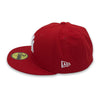 Yankees 99 WS 59FIFTY New Era Red Fitted Hat Grey Bottom