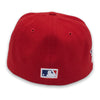 Yankees 99 WS 59FIFTY New Era Red Fitted Hat Grey Bottom