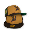 Street Rules Braves 59FIFTY New Era Brown & Tan Fitted Hat Green Bottom