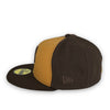Street Rules Braves 59FIFTY New Era Brown & Tan Fitted Hat Green Bottom