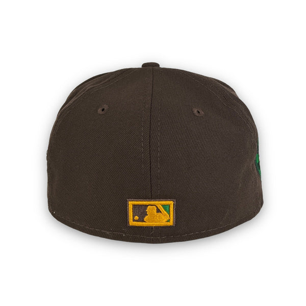 Street Rules Braves 59FIFTY New Era Brown & Tan Fitted Hat Green Bottom