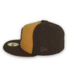 Street Rules Cubs 59FIFTY New Era Brown & Tan Fitted Hat Tan Bottom