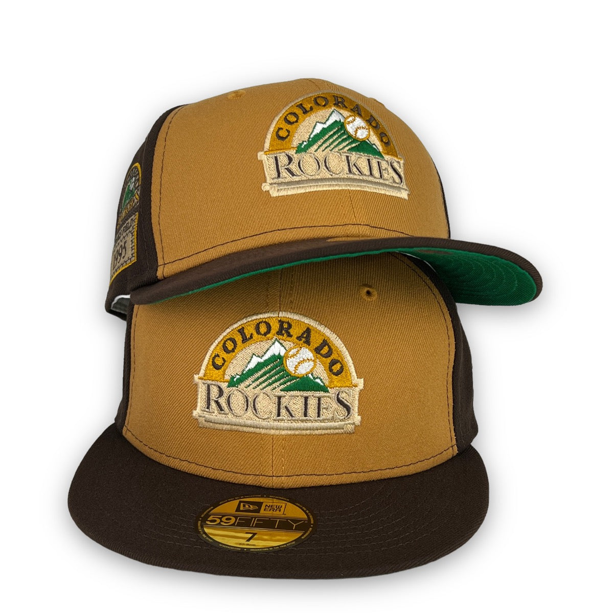 Street Rules Rockies 59FIFTY New Era Brown & Tan Fitted Hat Green Bott –  USA CAP KING