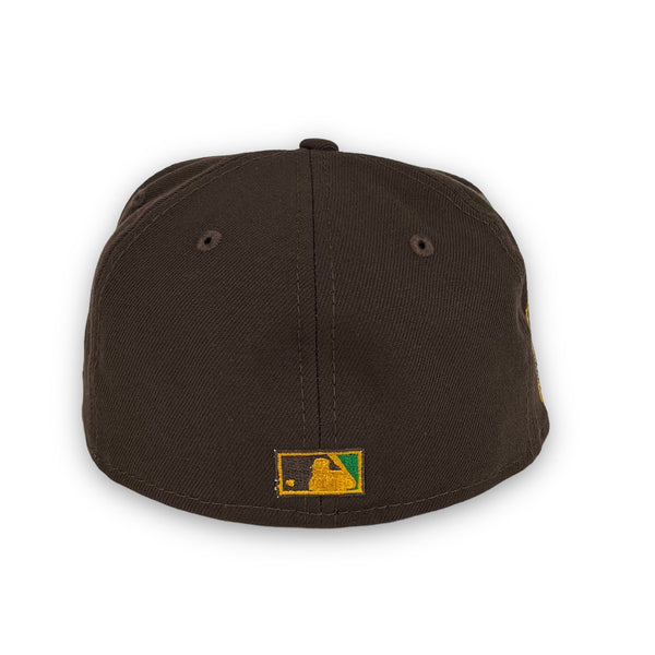 Street Rules Rockies 59FIFTY New Era Brown & Tan Fitted Hat Green Bottom