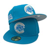 Summer Pack Cubs New Era 59FIFTY Blue Jewel Hat Gray Bottom