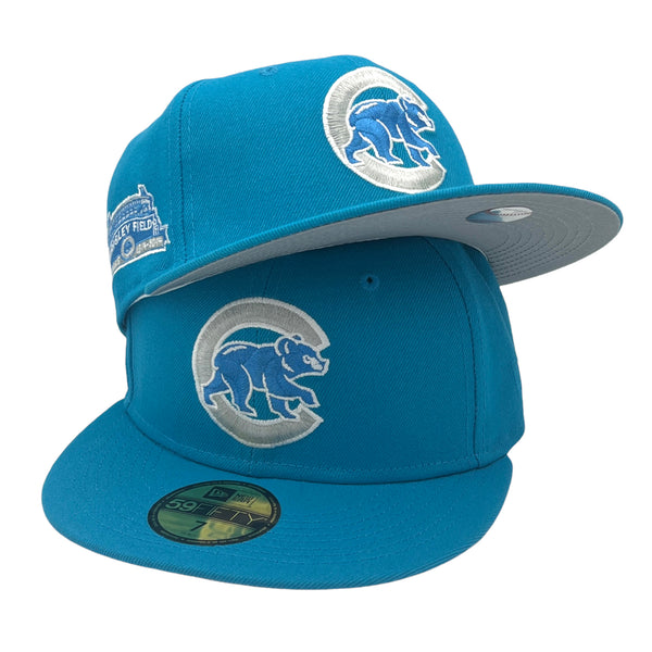 Summer Pack Cubs New Era 59FIFTY Blue Jewel Hat Gray Bottom