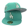 Summer Pack Dodgers New Era 59FIFTY Clear Mint Hat Gray Bottom