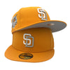 Summer Pack Padres New Era 59FIFTY T Orange Hat Gray Bottom
