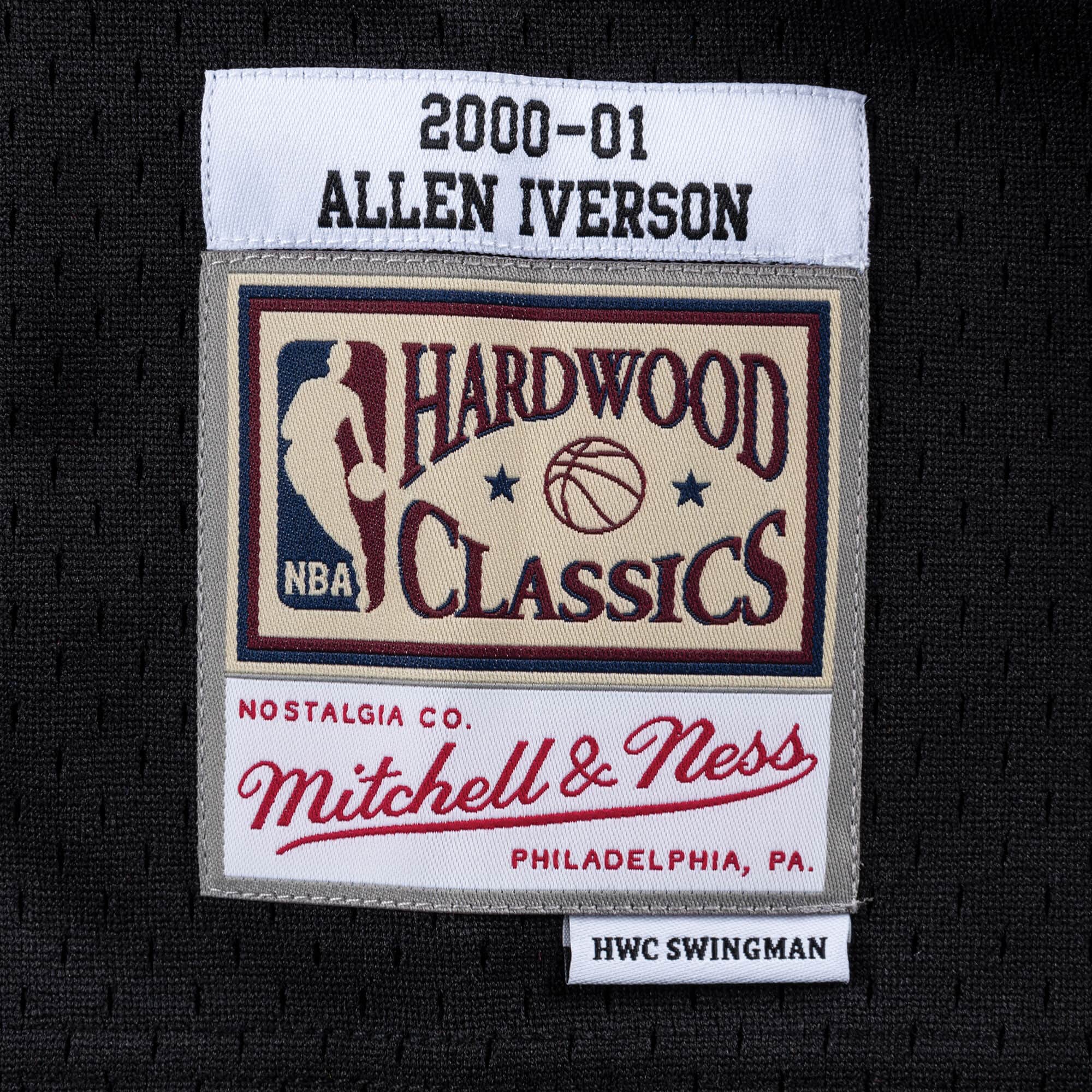 Mitchell & Ness Swingman Philadelphia 76ers Road 2000-01 Allen Iverson Jersey, Black