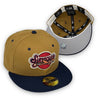 Syracuse SkyChiefs New Era 59FIFTY New Era Wheat & Light Navy Fitted Hat Grey Bottom