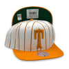 Tennessee Retro Pinstripe NCAA Mitchell&Ness White & Yellow Snapback Hat