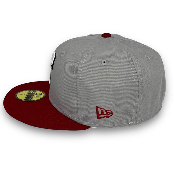 Texas Rangers 40th Anni. New Era 59FIFTY Grey & H Red Hat Kelly Green Botton