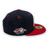 Texas Rangers 50th Anni. New Era 59FIFTY Navy & Red Hat Gray Bottom