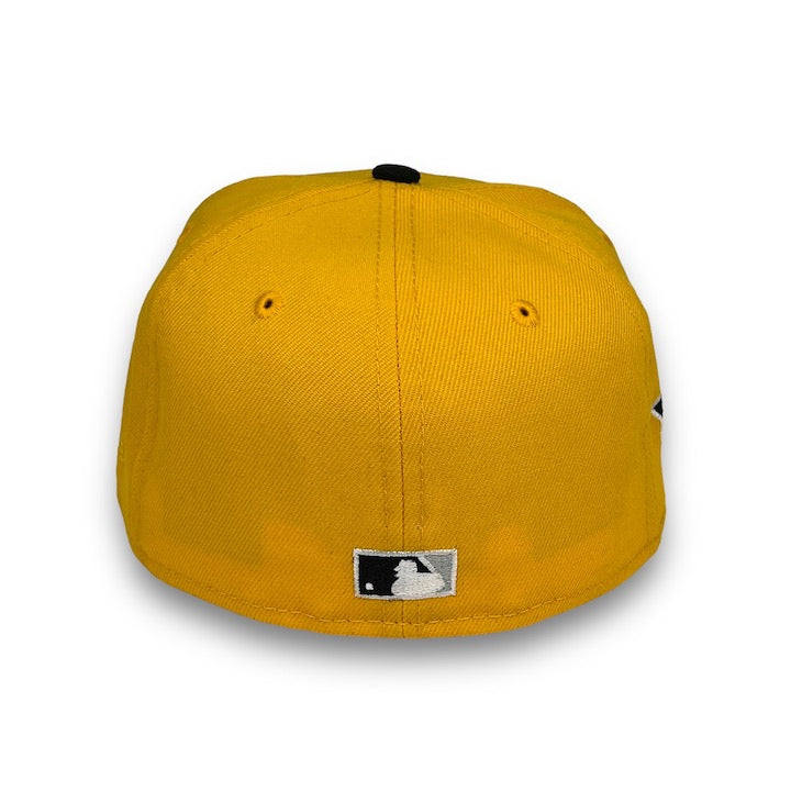 Texas Rangers New Era 59FIFTY Yellow & Black Hat Snow Gray Botton – USA CAP  KING