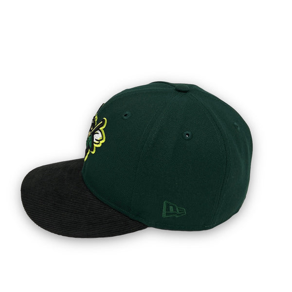 The C Pack 2.0 GreenJackets New Era 59FIFTY Green & Black Corduroy Hat Cyber Green Bottom
