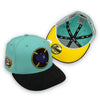 The C Pack 2.0 Brooklyn Dodgers New Era 59FIFTY Blue Tint & Black Corduroy Hat Yellow Bottom