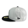 The Tribute Mariners 23 ASG 59FIFTY New Era White & Black Fitted Hat Teal Bottom