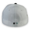 The Tribute Mariners 23 ASG 59FIFTY New Era White & Black Fitted Hat Teal Bottom