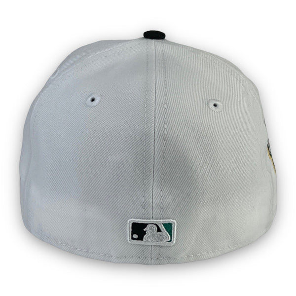 The Tribute Mariners 23 ASG 59FIFTY New Era White & Black Fitted Hat Teal Bottom