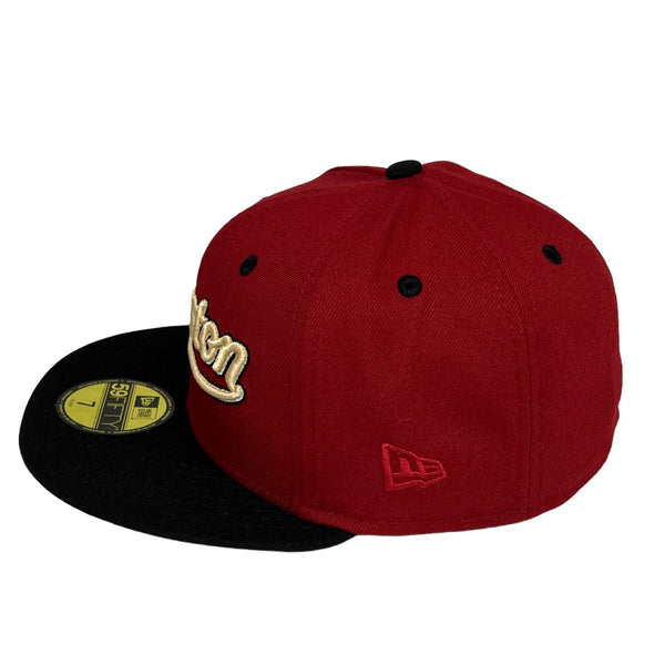 Astros 45 Years 59FIFTY New Era H Red & Black Fitted Hat Grey Bottom