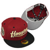 Astros 45 Years 59FIFTY New Era H Red & Black Fitted Hat Grey Bottom