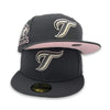 Toronto Blue Jays New Era 59FIFTY Graphite Hat Pink Bottom