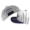 Toronto Raptors Retro Pinstripe NBA Mitchell&Ness White & Purple Snapback Hat