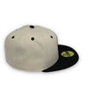 Tri-City Atoms New Era 59FIFTY New Era Stone & Black Fitted Hat Blush Bottom