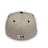 Tri-City Atoms New Era 59FIFTY New Era Stone & Black Fitted Hat Blush Bottom