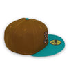 Tucson Sidewinders New Era 59FIFTY New Era Brown & Teal Fitted Hat Grey Bottom